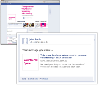 Volunteer your Facebook status